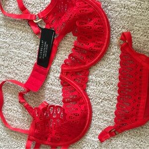 Bluebella Scarlet Lace Bra and thong